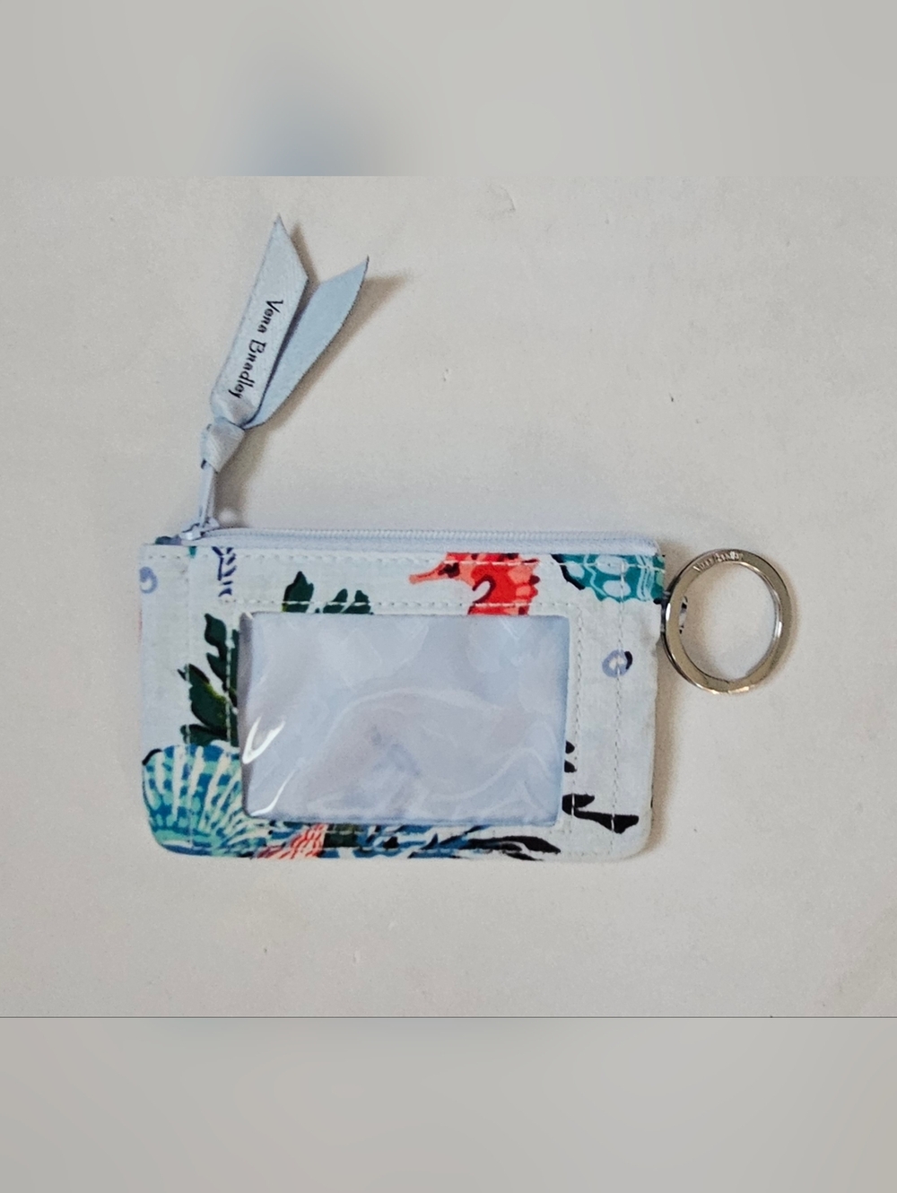 Vera Bradley  ID Card Holder Baby Blue Sea Life